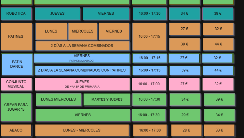 Extraescolares Primaria 26/27